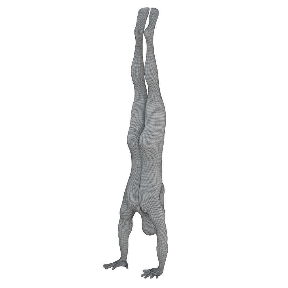 Male mannequin standing on hands 122 3D model_7