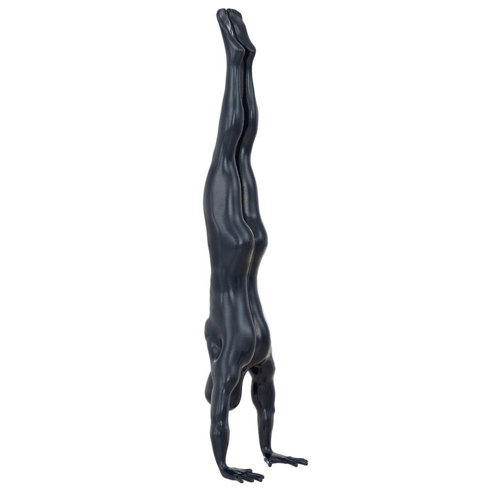 Male mannequin standing on hands 122 3D model_1