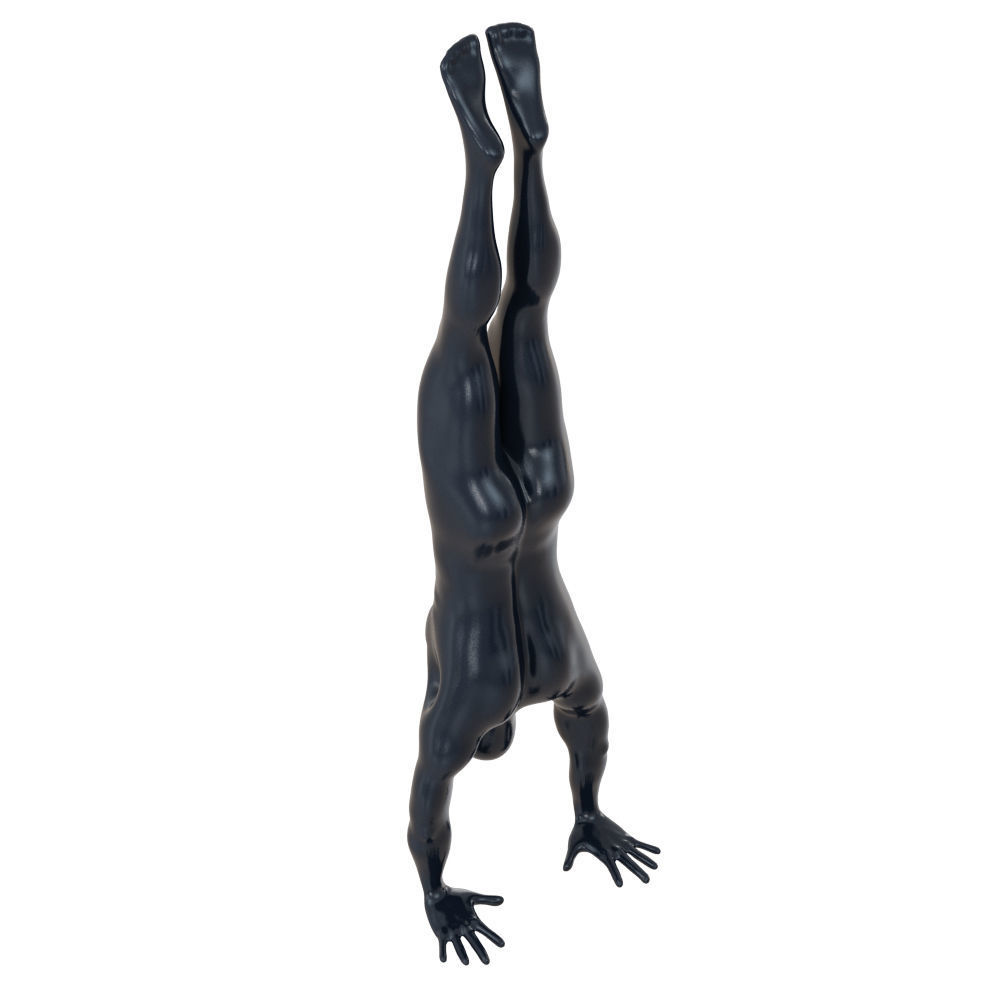Male mannequin standing on hands 122 3D model_3