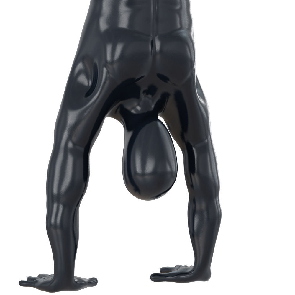 Male mannequin standing on hands 122 3D model_5