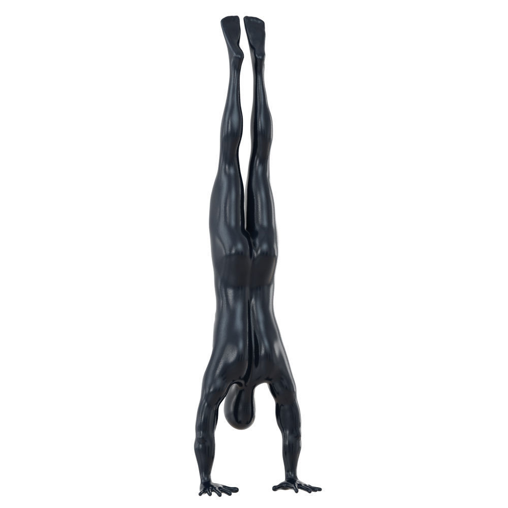 Male mannequin standing on hands 122 3D model_4