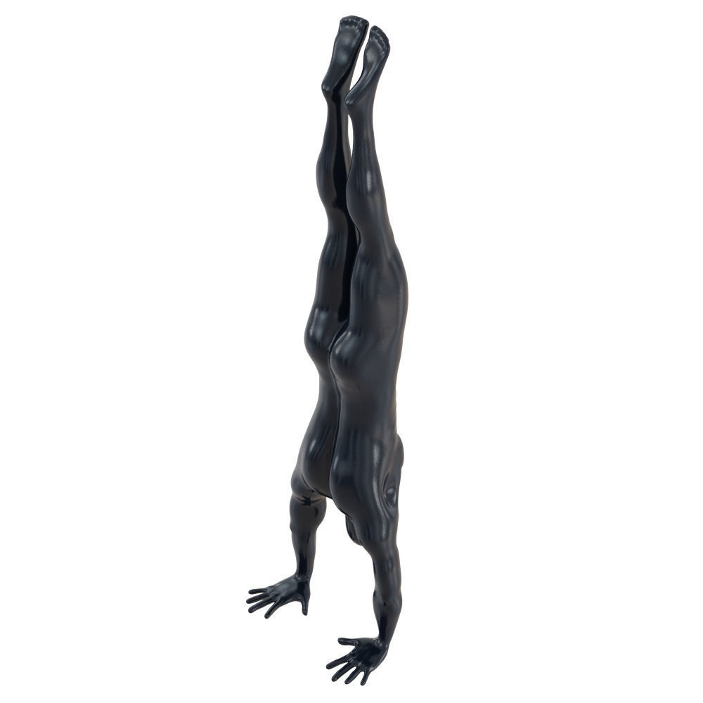 Male mannequin standing on hands 122 3D model_2