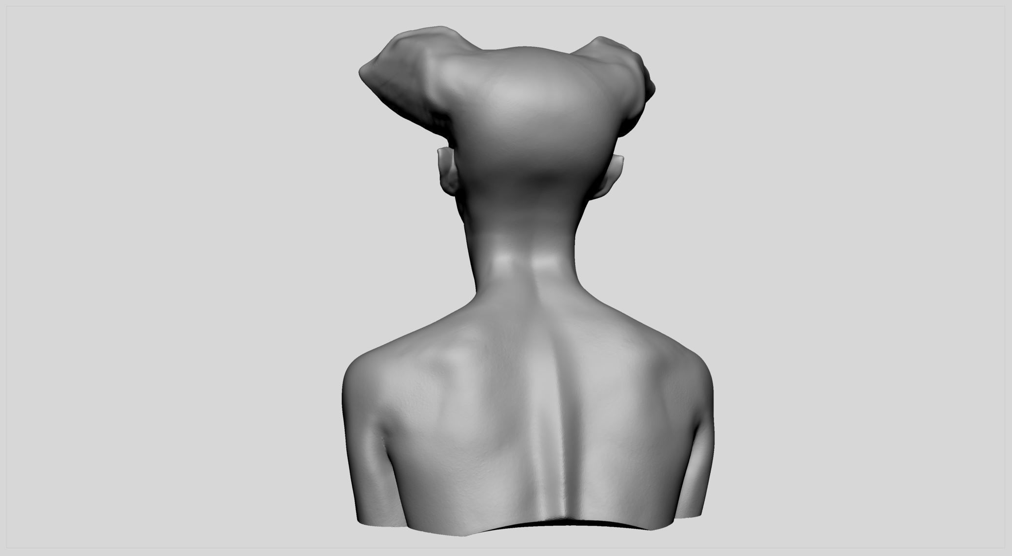 Female Head Neck Form 3D model_4