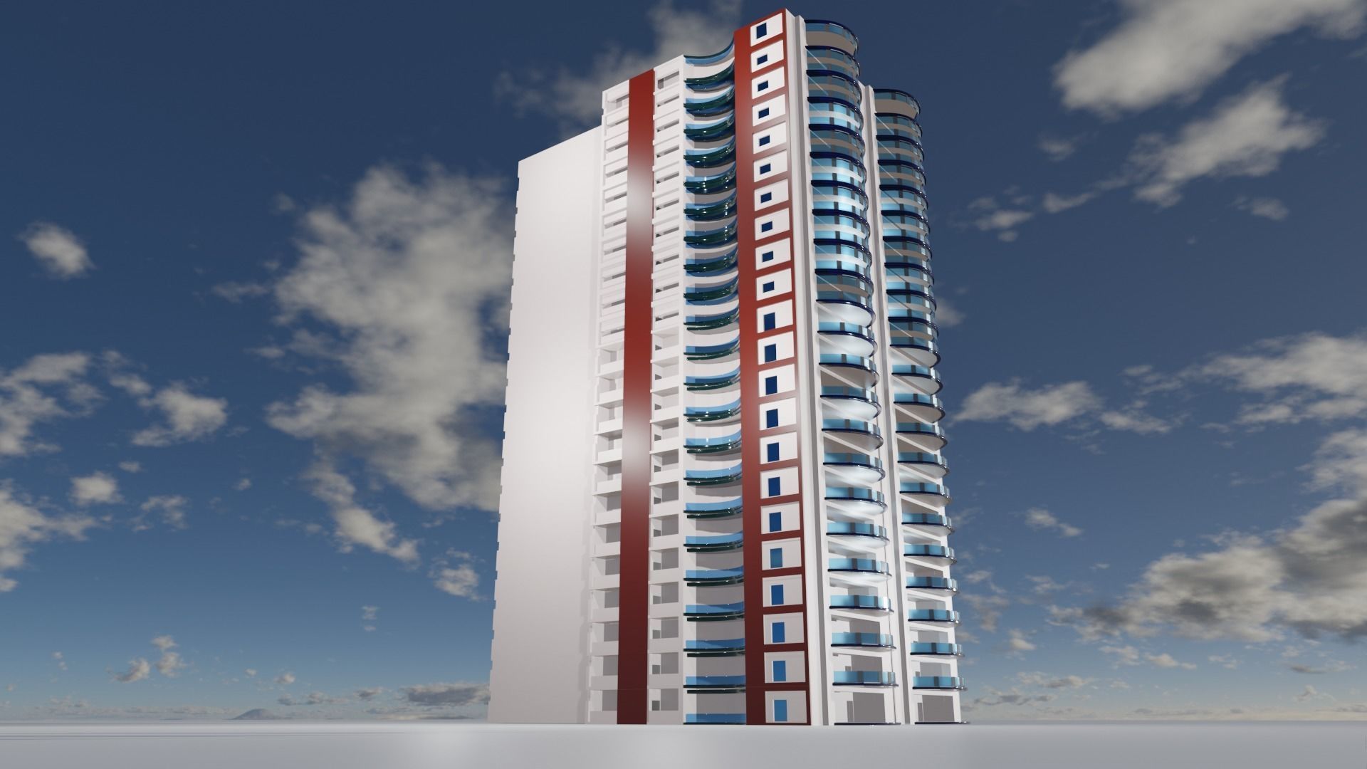Residential Building 2 3D model_3
