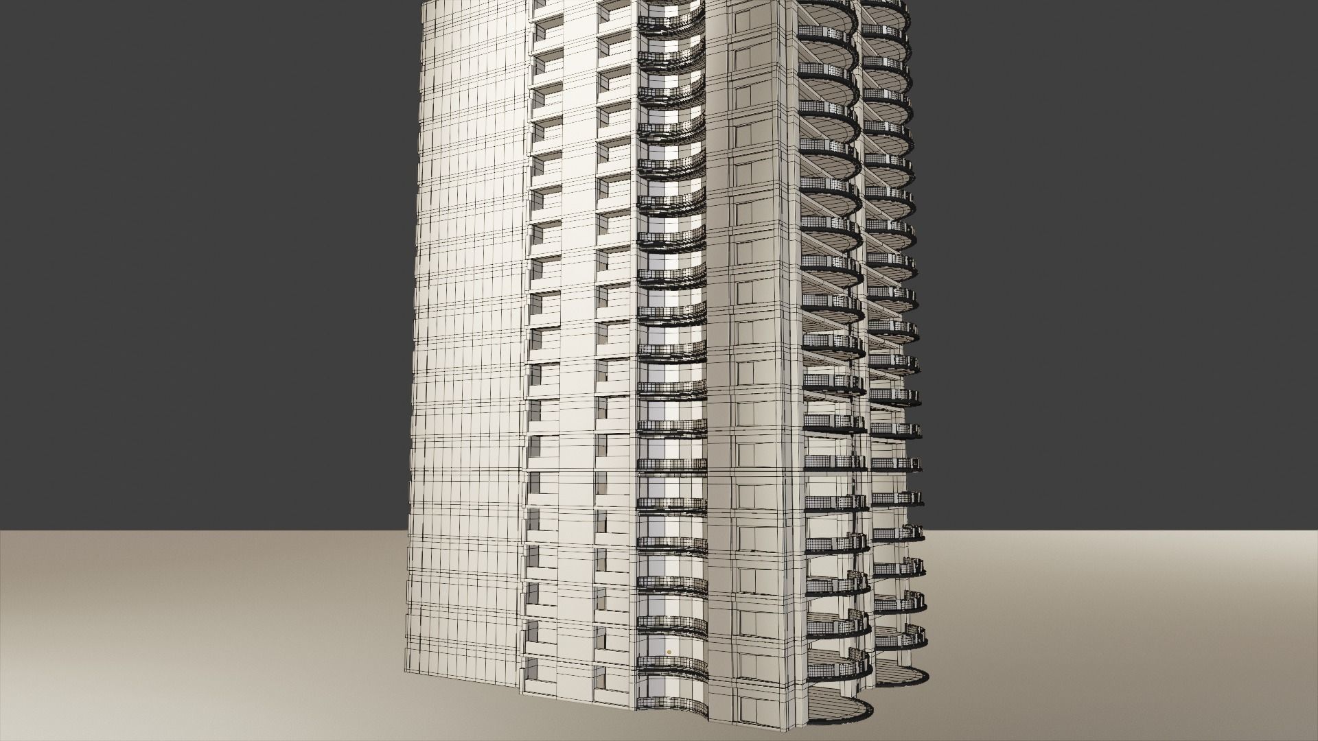 Residential Building 2 3D model_6