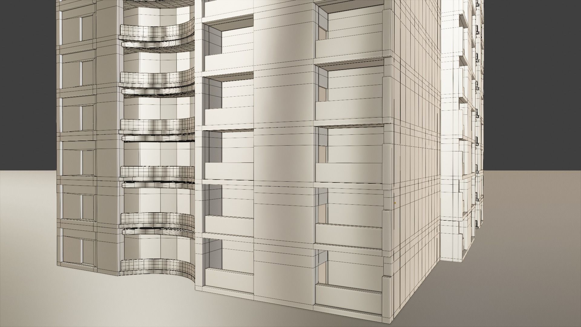 Residential Building 2 3D model_7