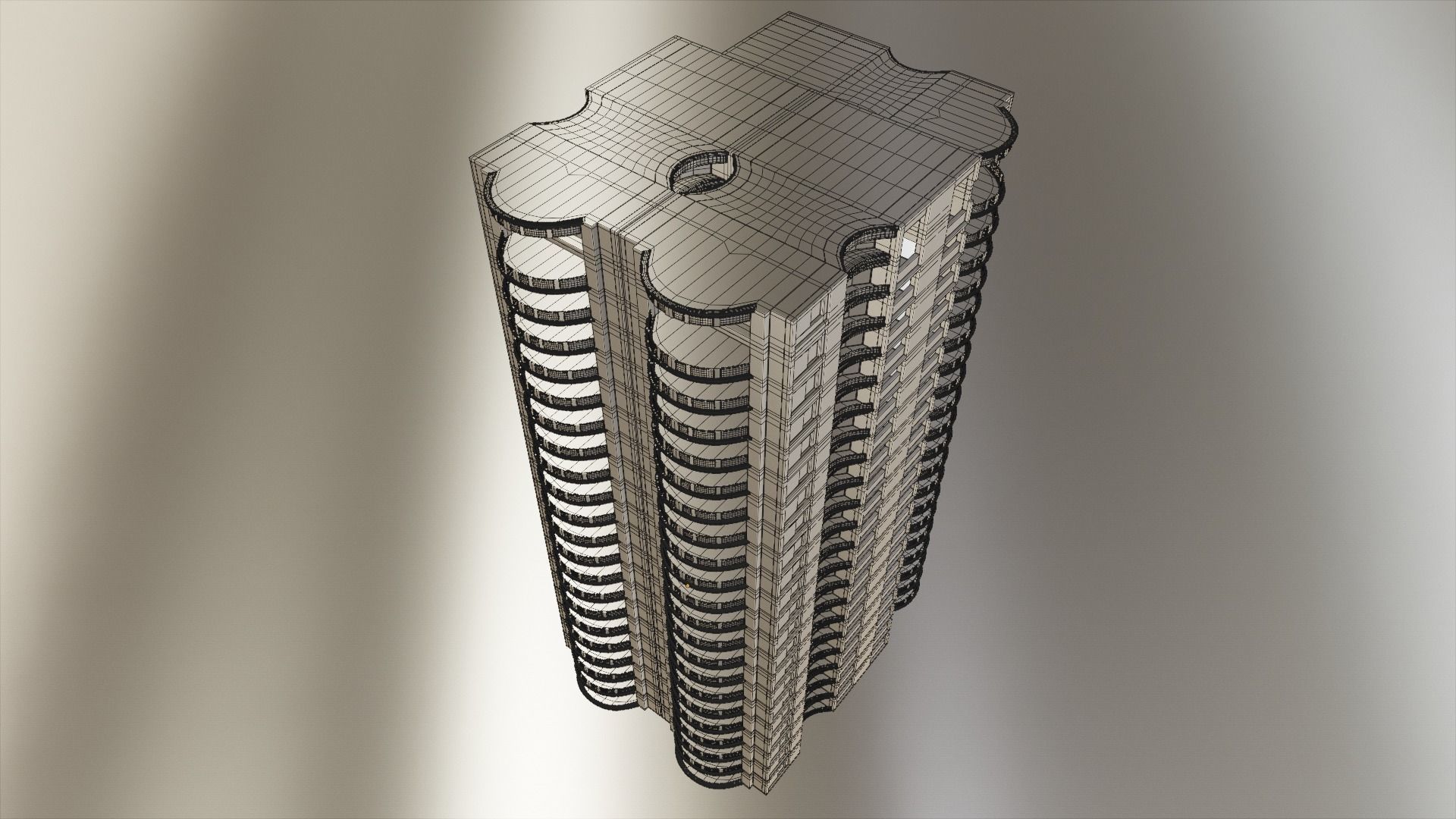 Residential Building 2 3D model_5
