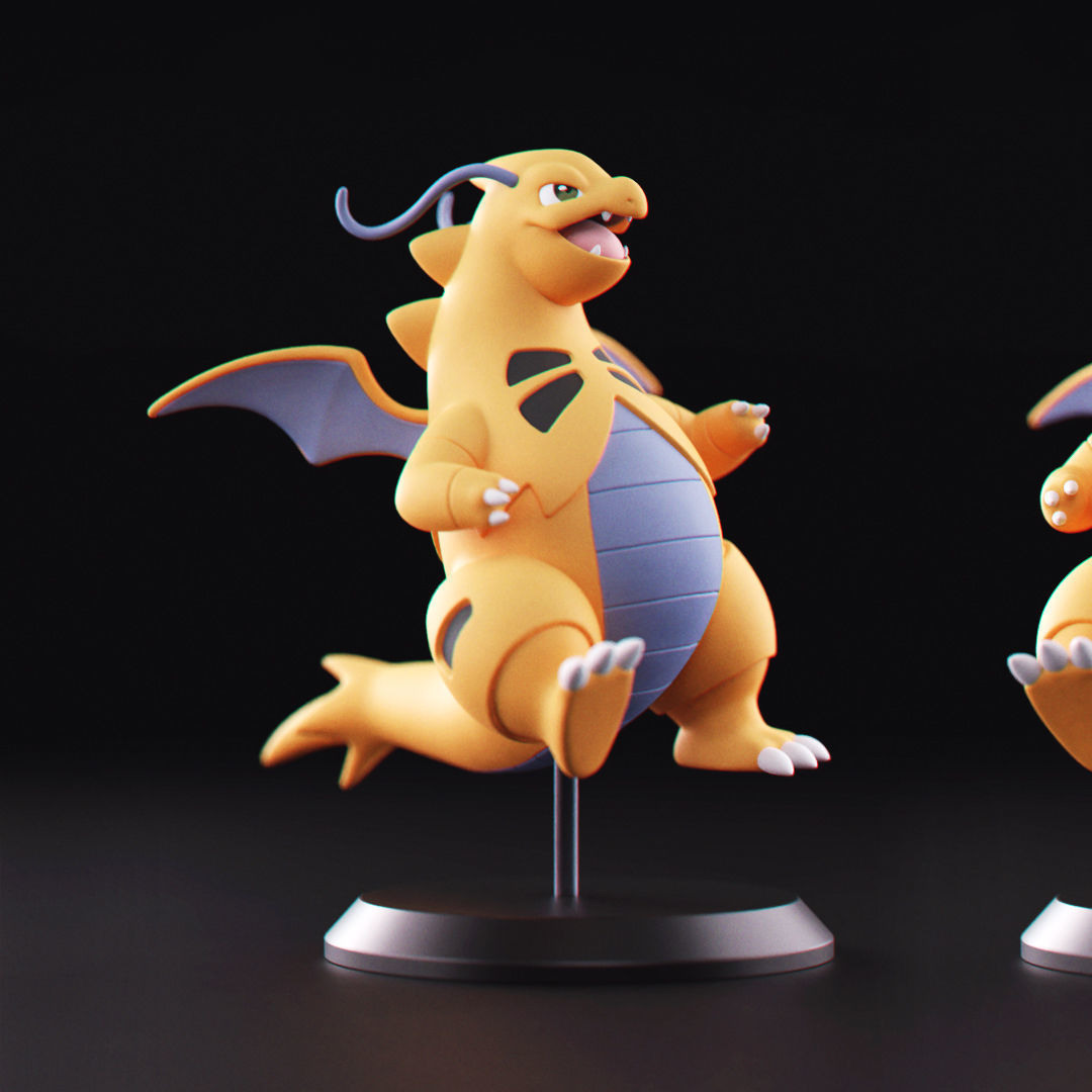 Pokemon - Dragonite x Tyranitar 3D print model_4