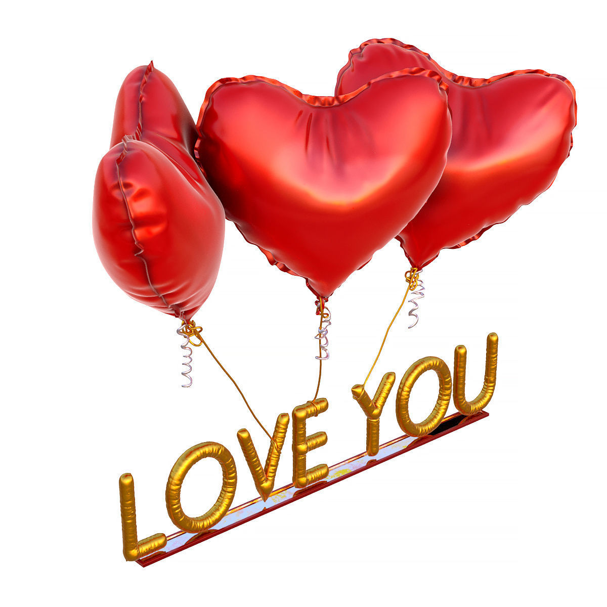 Love you ball 3D model_6