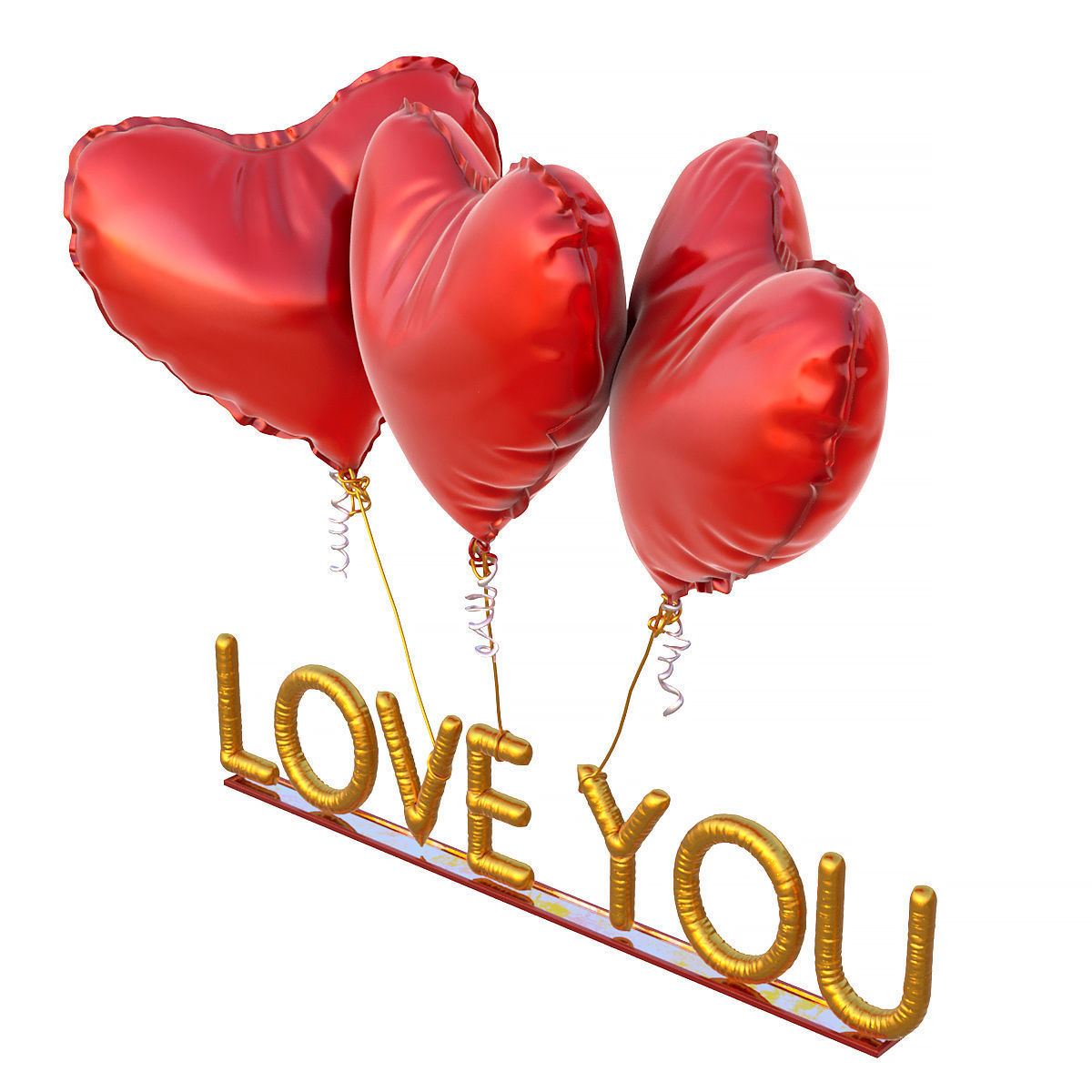 Love you ball 3D model_5