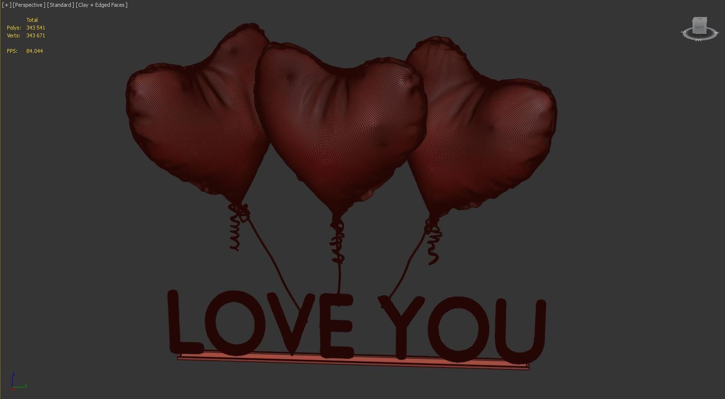 Love you ball 3D model_8
