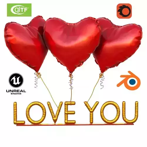 Love you ball 3D model