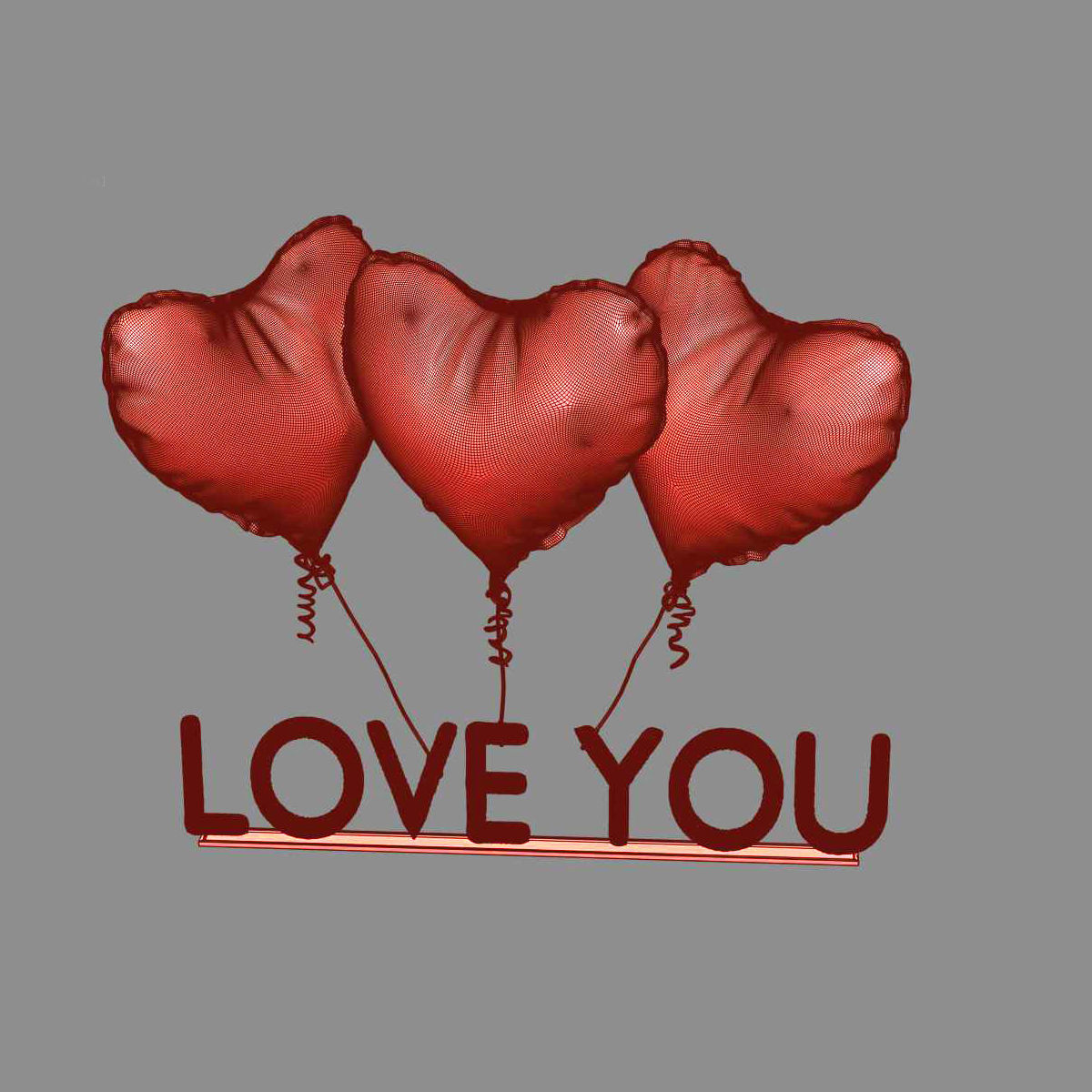 Love you ball 3D model_7