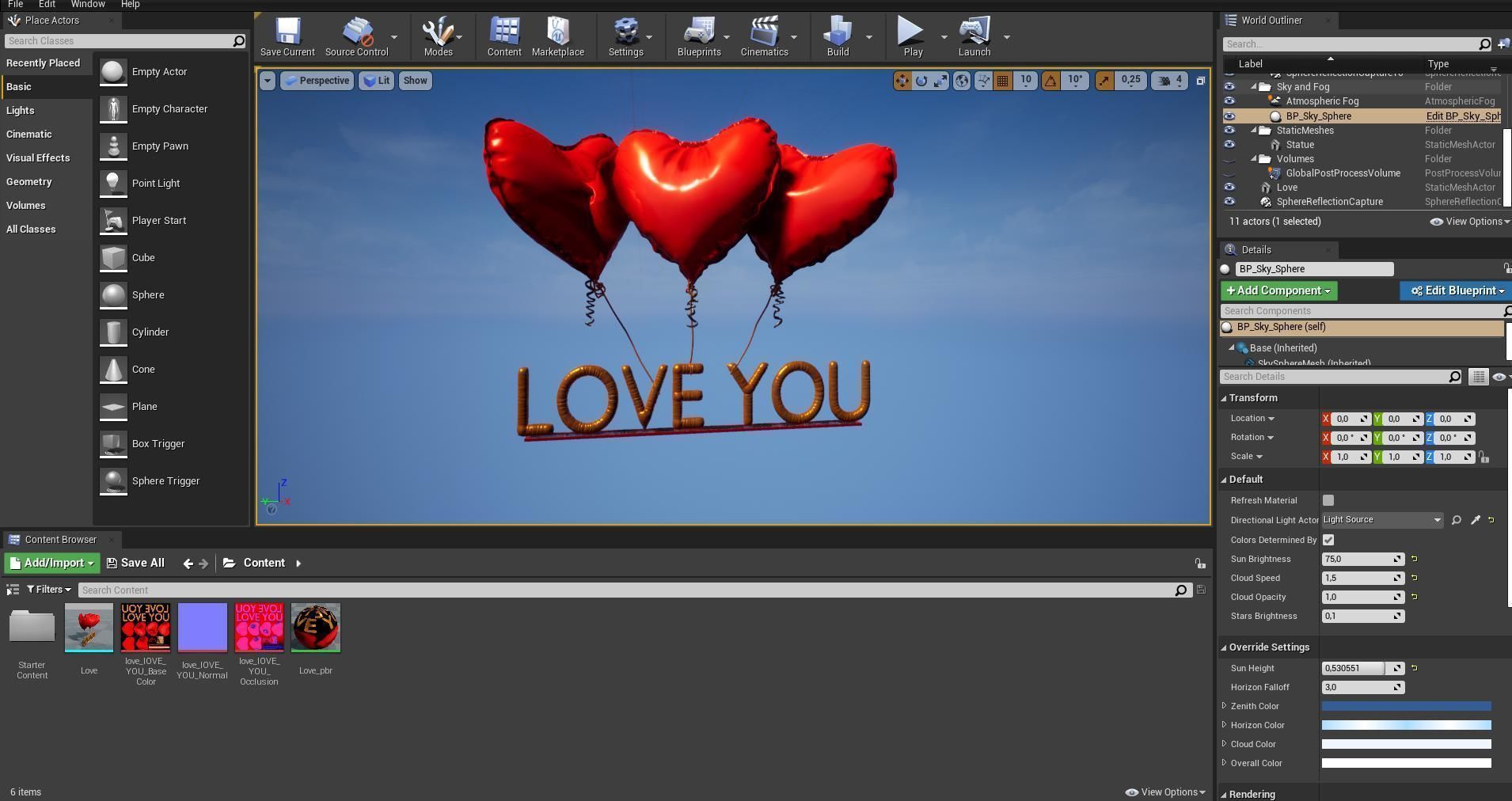 Love you ball 3D model_11