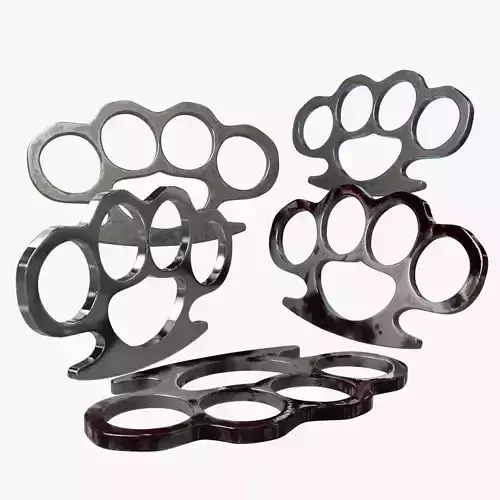 Brass Knuckle 3 Model different texture Low-poly 3D model Brass Knuckle 3 Model different texture Low-poly 3D model