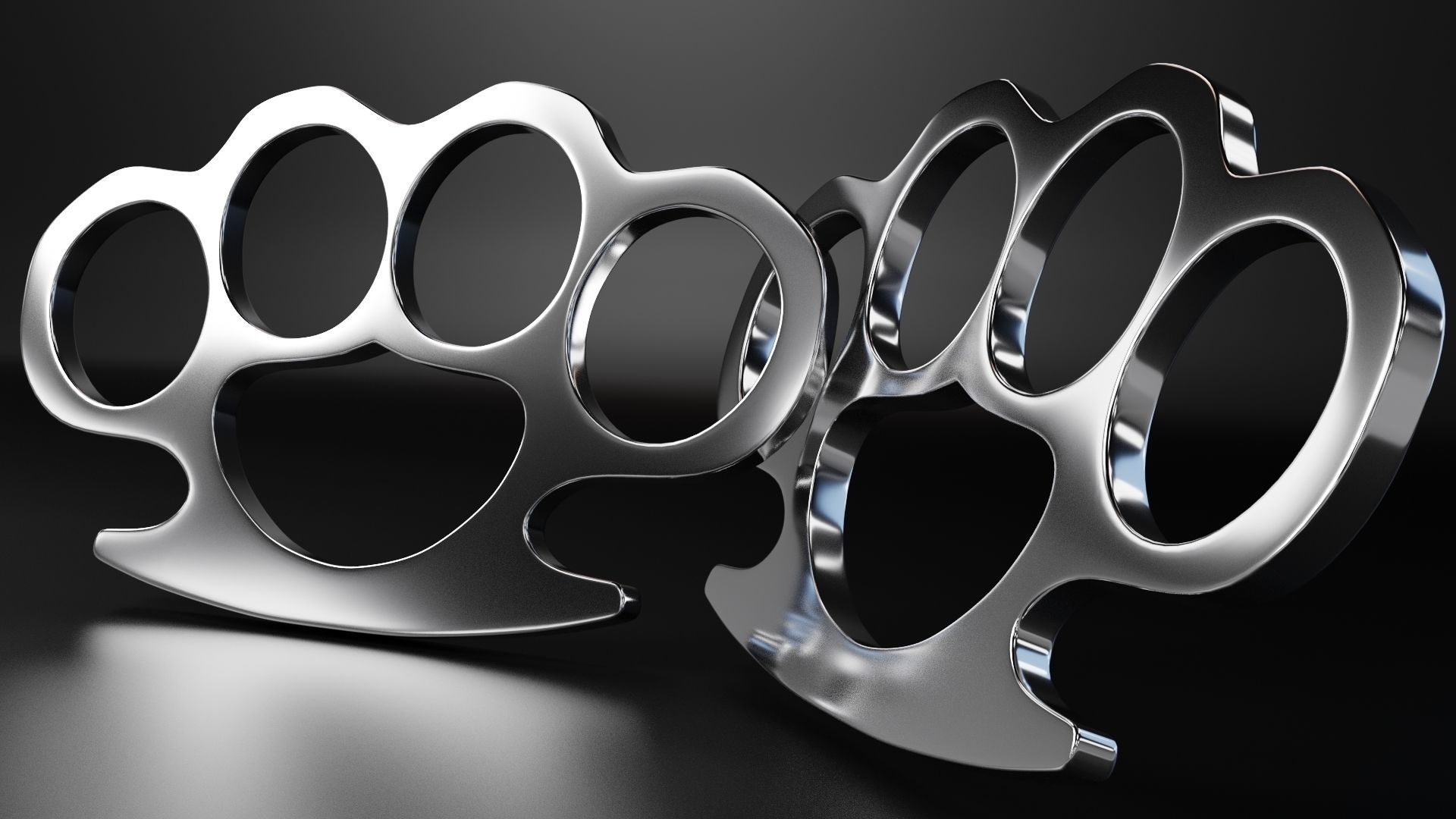 Brass Knuckle 3 Model different texture Low-poly 3D model_4