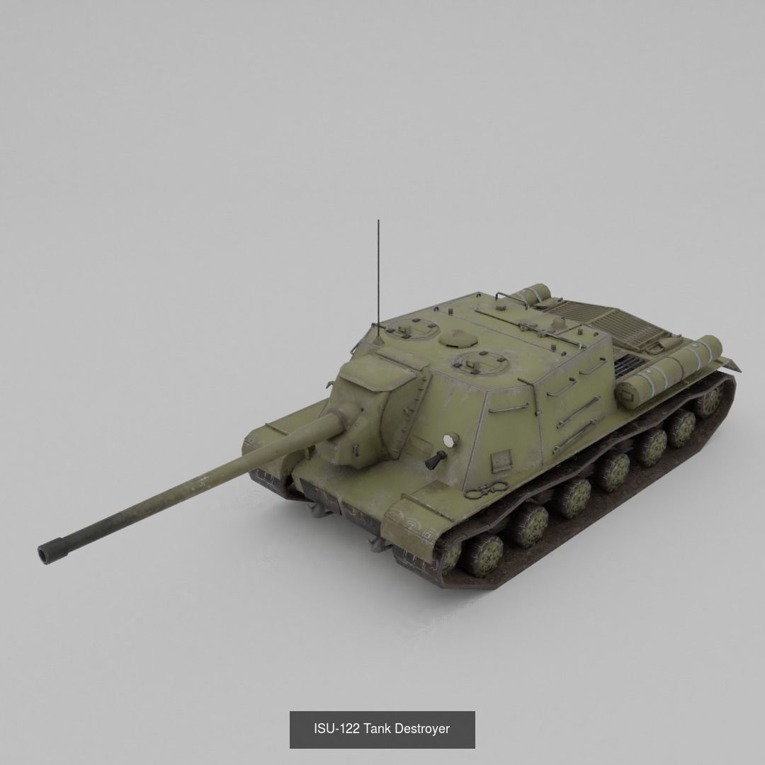 USSR Lowpoly Ground Vehicles  3D Model Collection_57