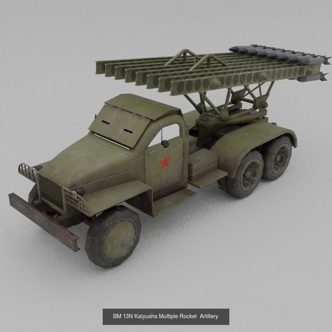 USSR Lowpoly Ground Vehicles  3D Model Collection_49