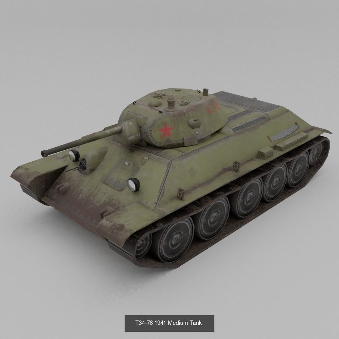 USSR Lowpoly Ground Vehicles  3D Model Collection_50