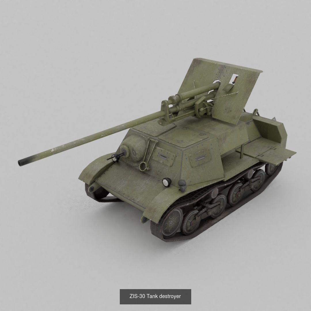 USSR Lowpoly Ground Vehicles  3D Model Collection_36