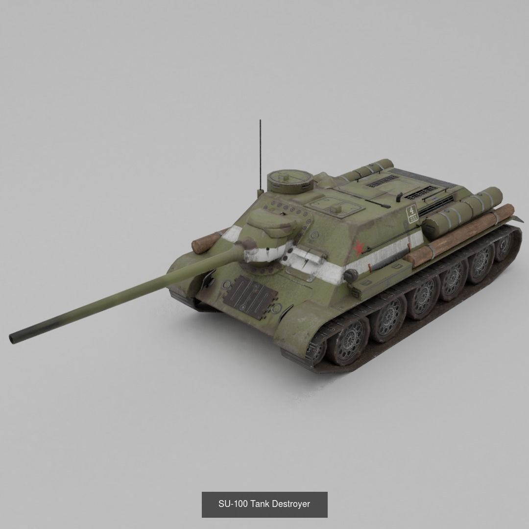USSR Lowpoly Ground Vehicles  3D Model Collection_69