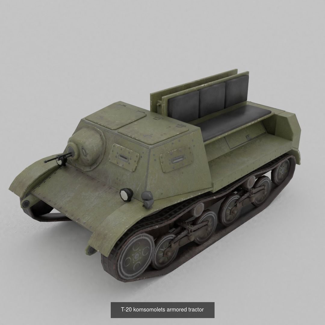 USSR Lowpoly Ground Vehicles  3D Model Collection_39