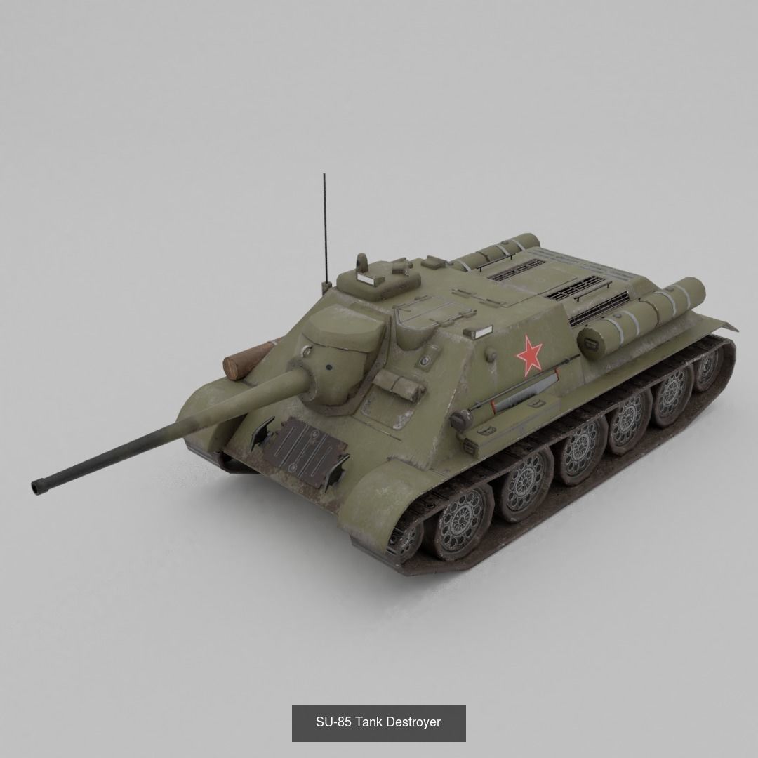USSR Lowpoly Ground Vehicles  3D Model Collection_60