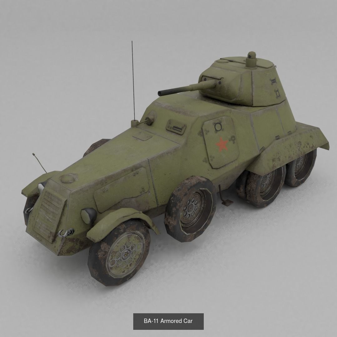 USSR Lowpoly Ground Vehicles  3D Model Collection_68
