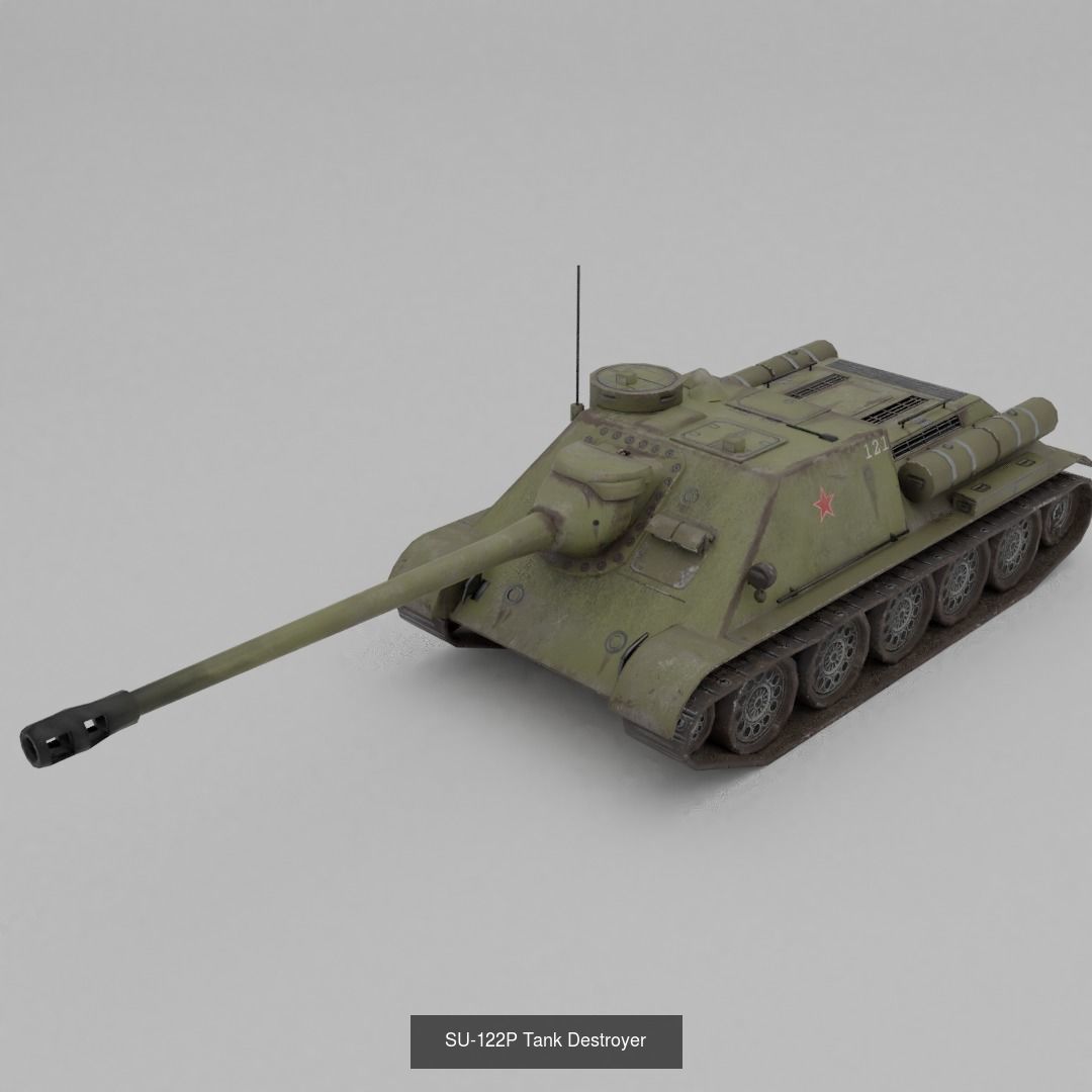 USSR Lowpoly Ground Vehicles  3D Model Collection_70