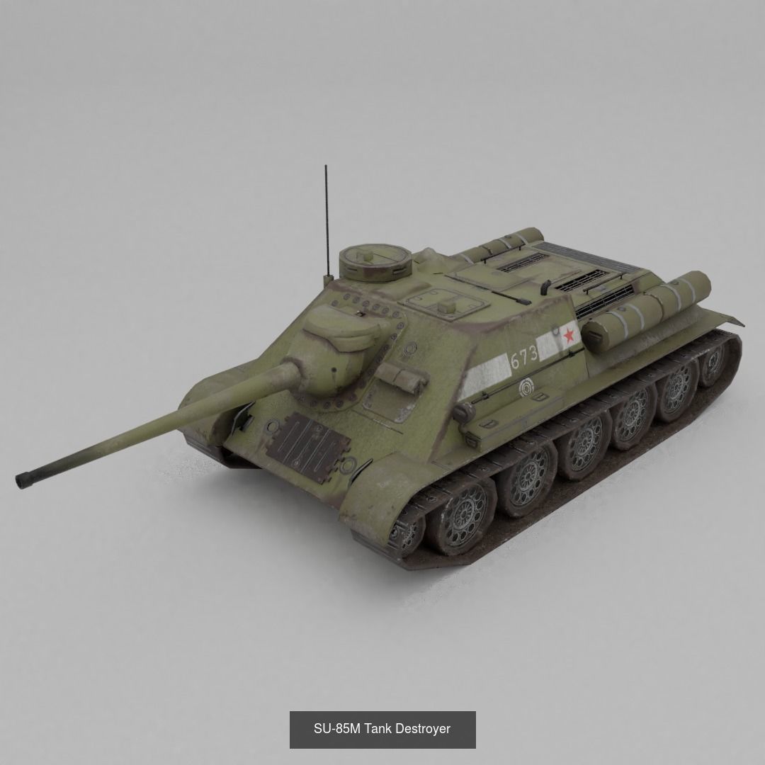 USSR Lowpoly Ground Vehicles  3D Model Collection_71