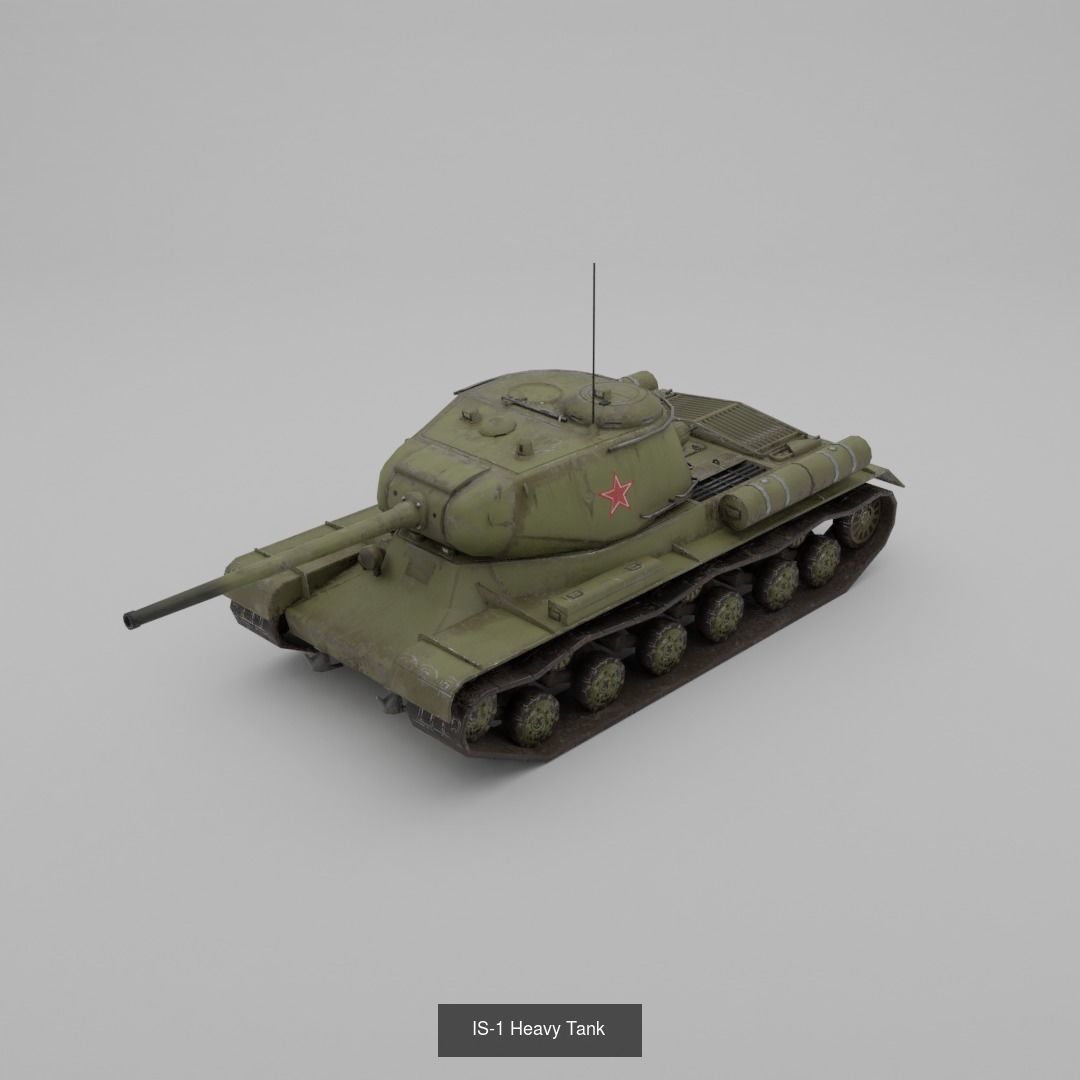 USSR Lowpoly Ground Vehicles  3D Model Collection_54