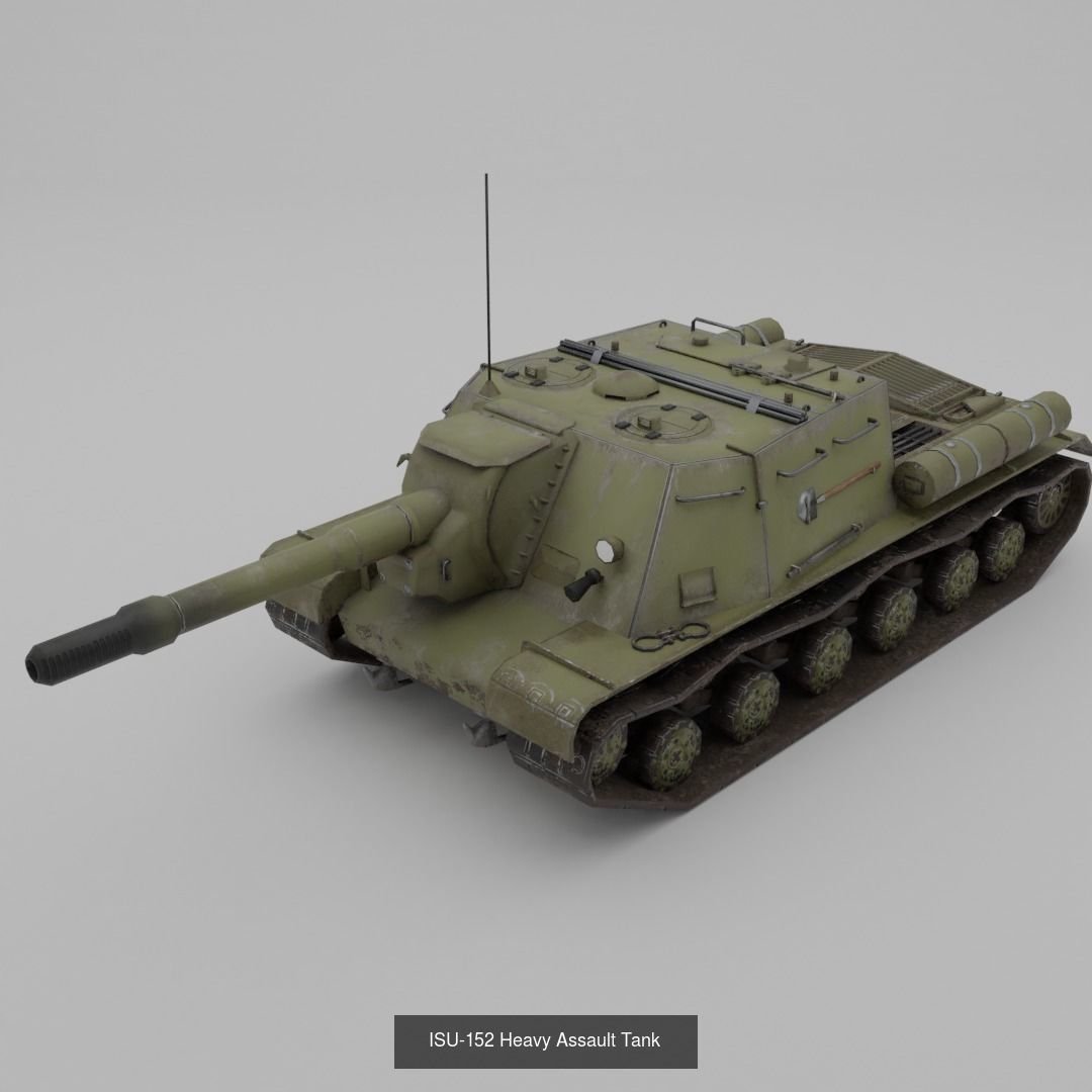 USSR Lowpoly Ground Vehicles  3D Model Collection_55