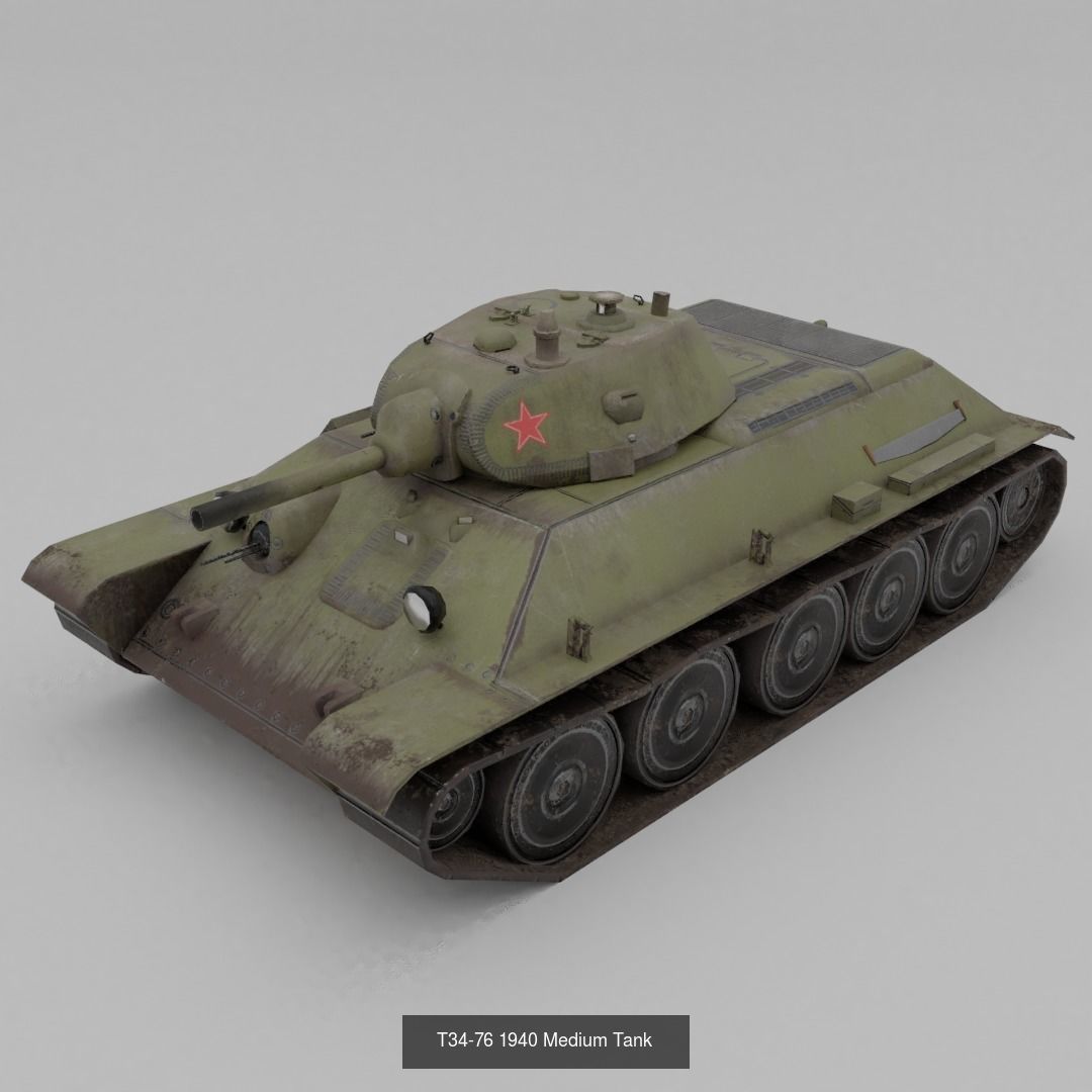 USSR Lowpoly Ground Vehicles  3D Model Collection_51