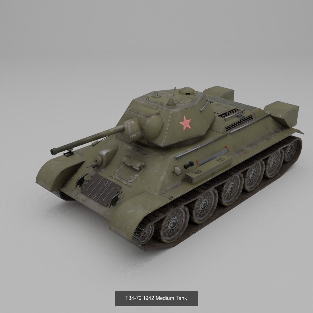 USSR Lowpoly Ground Vehicles  3D Model Collection_56