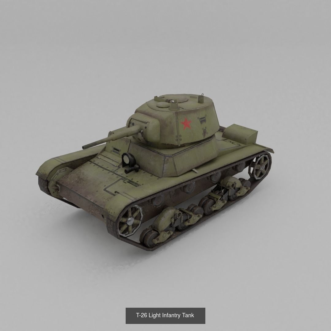 USSR Lowpoly Ground Vehicles  3D Model Collection_48