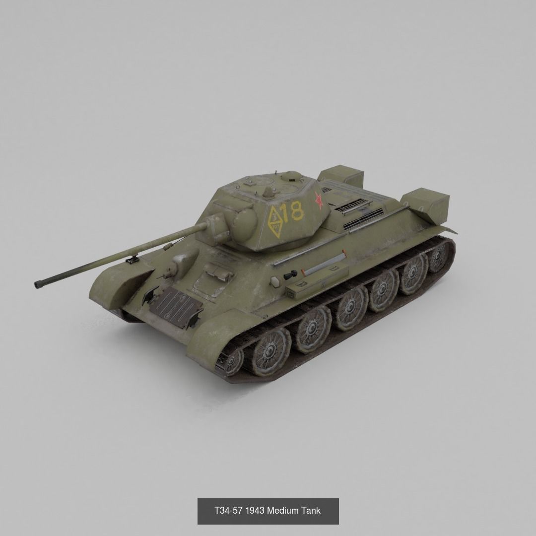 USSR Lowpoly Ground Vehicles  3D Model Collection_66