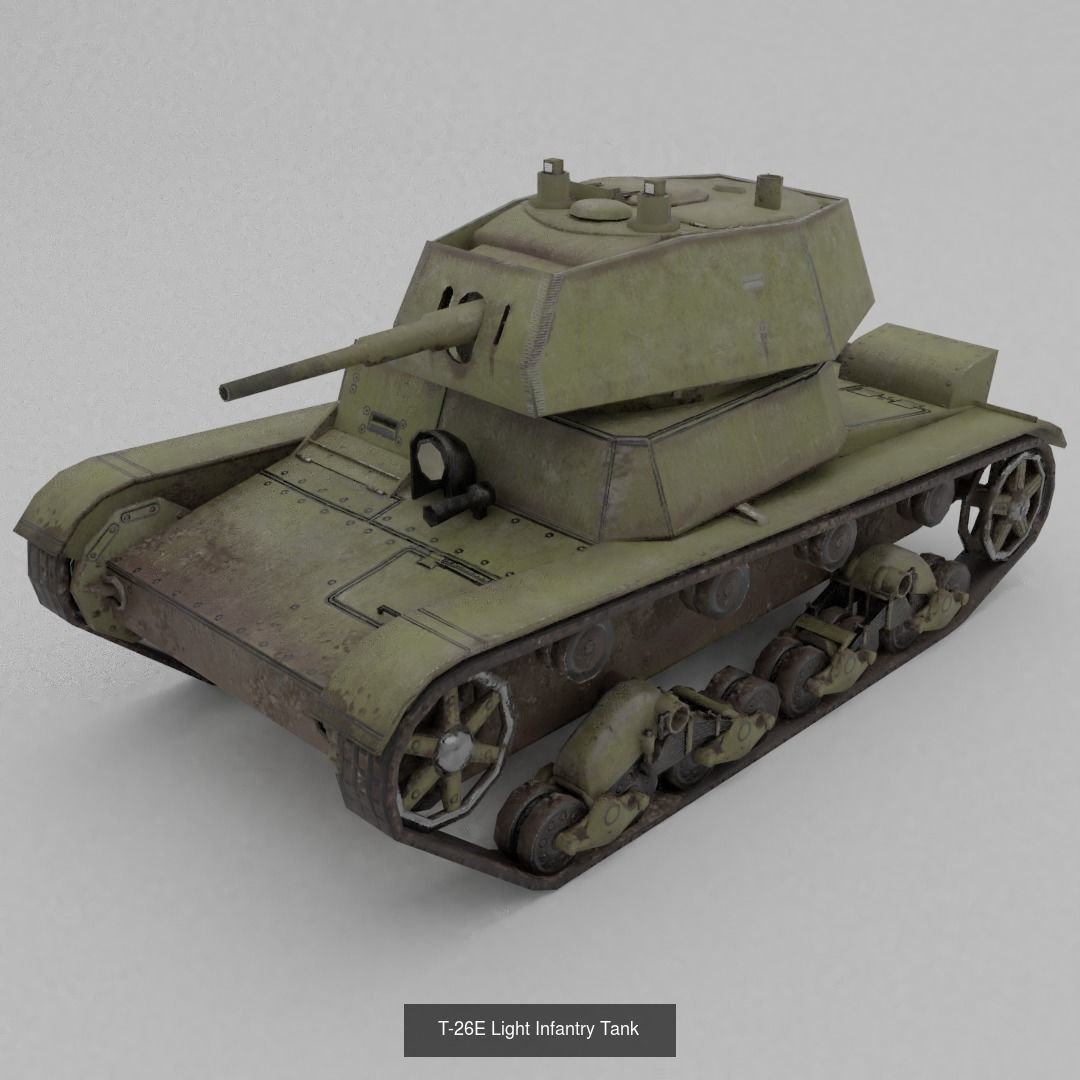 USSR Lowpoly Ground Vehicles  3D Model Collection_45