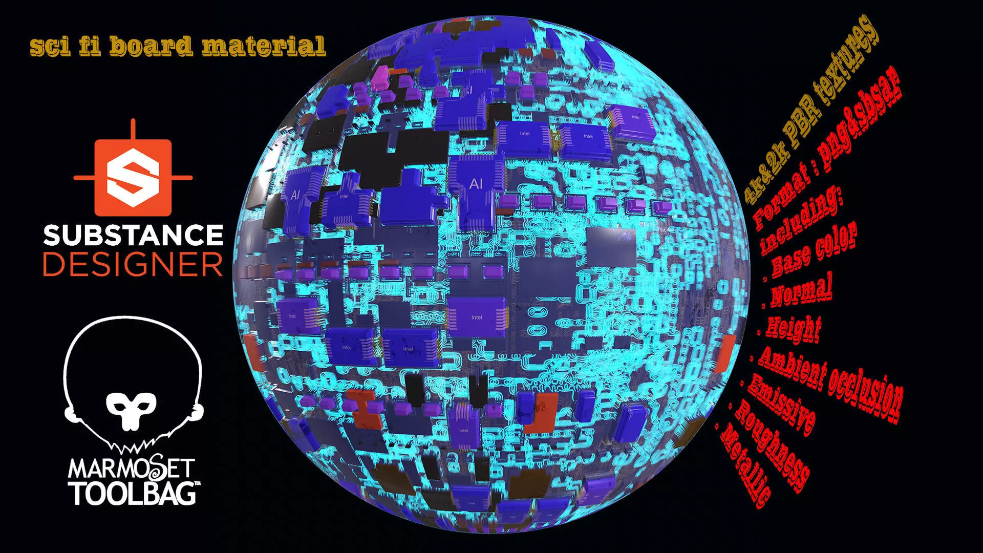 PBR Sci Fi Board material 082 Texture