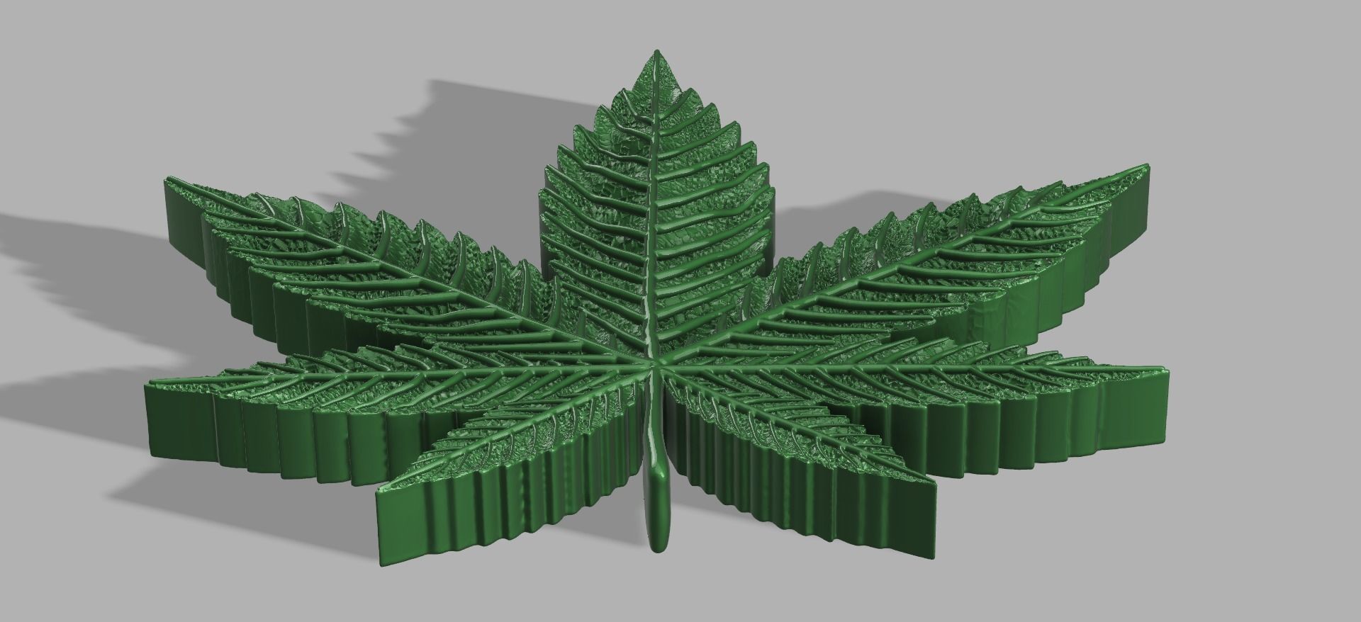 Marijuana leaf 3D print model_12