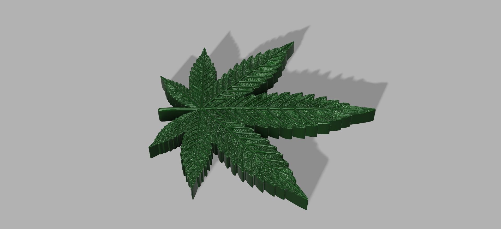 Marijuana leaf 3D print model_3