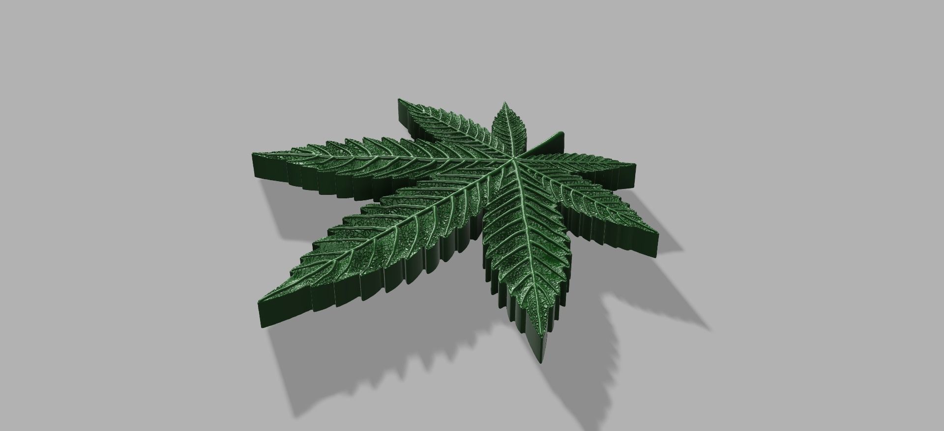 Marijuana leaf 3D print model_6