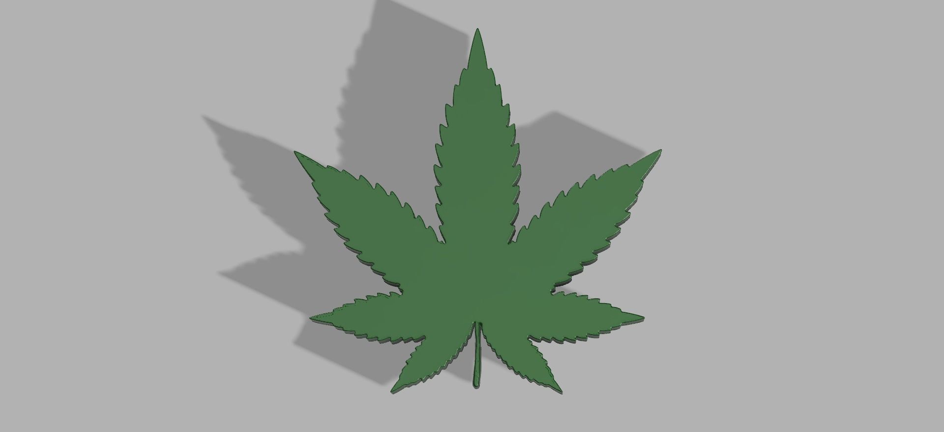 Marijuana leaf 3D print model_10