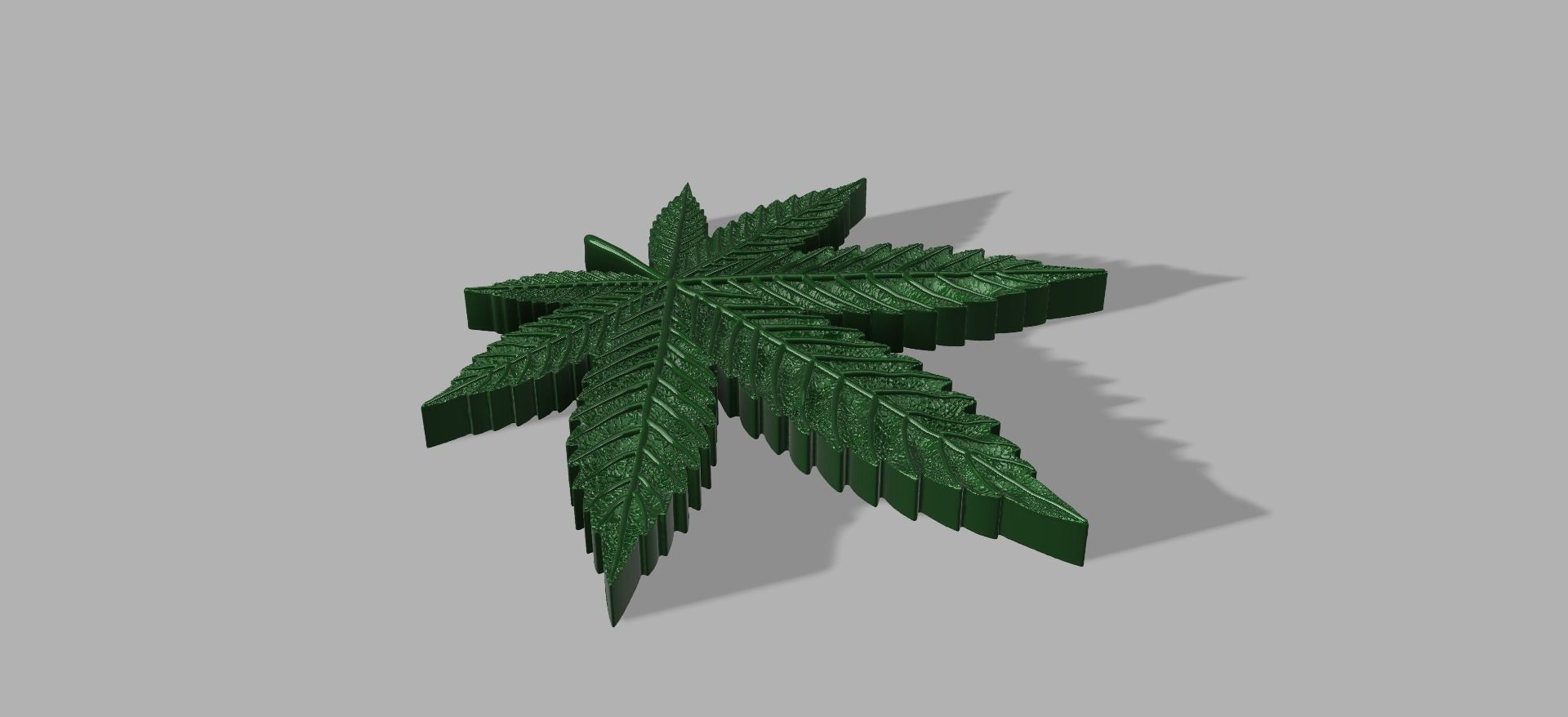 Marijuana leaf 3D print model_4