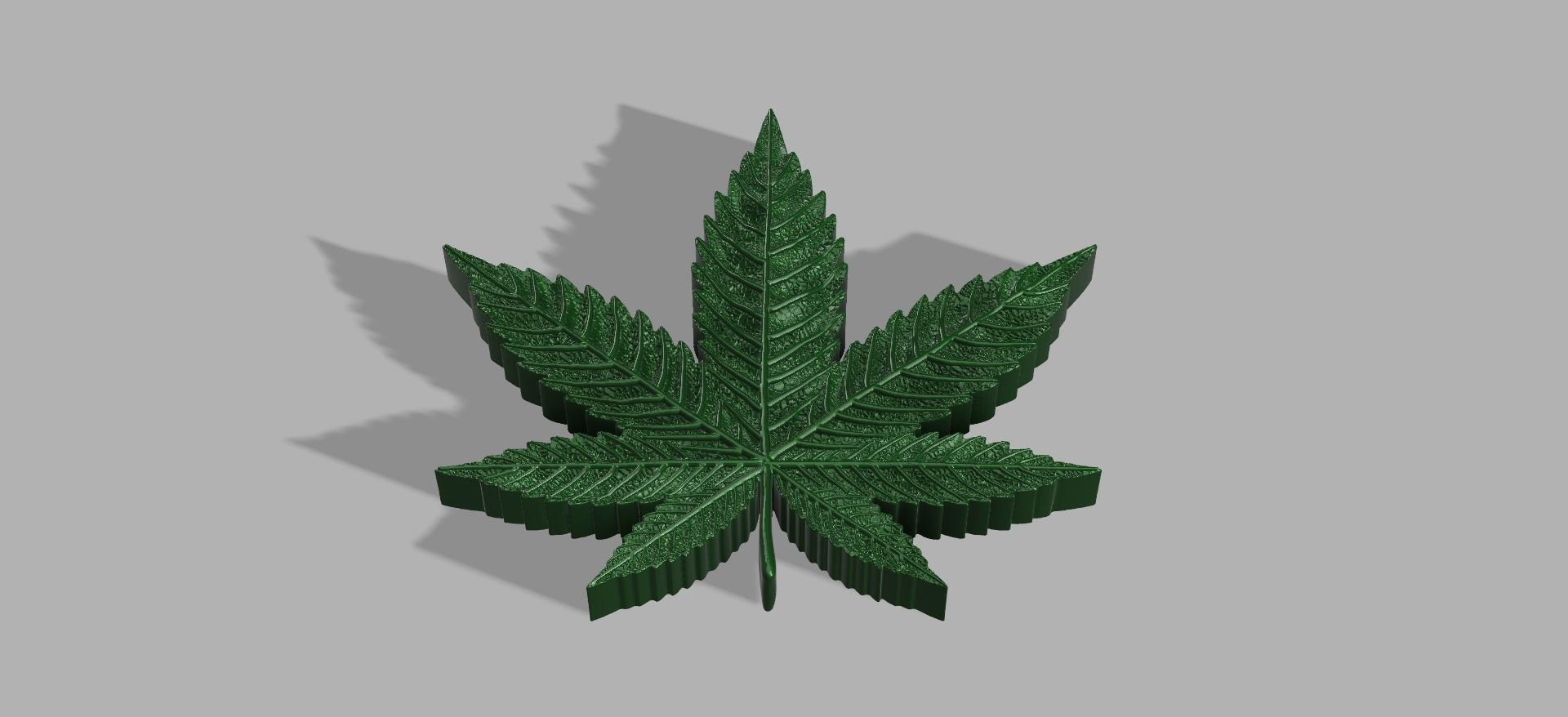 Marijuana leaf 3D print model_1