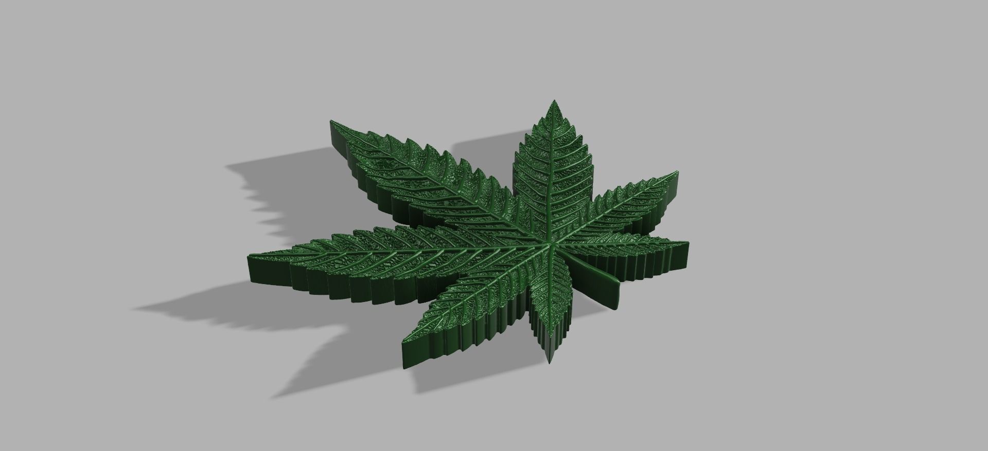 Marijuana leaf 3D print model_8