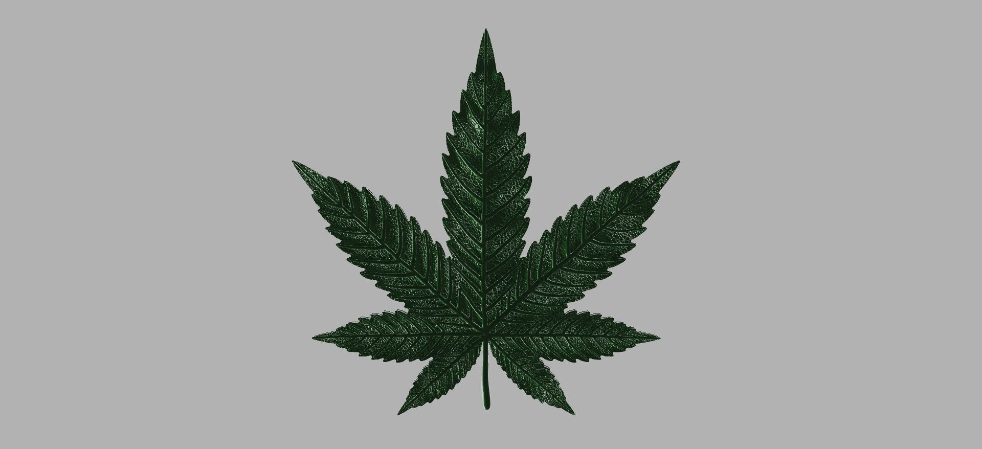 Marijuana leaf 3D print model_11