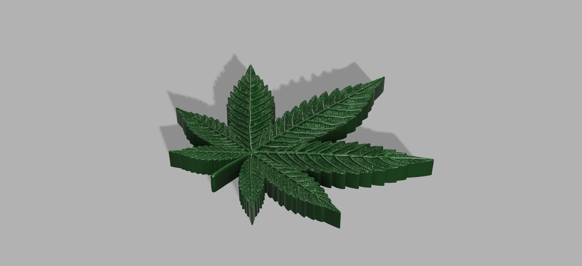 Marijuana leaf 3D print model_2