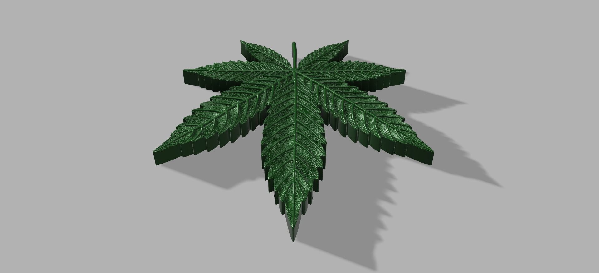 Marijuana leaf 3D print model_5