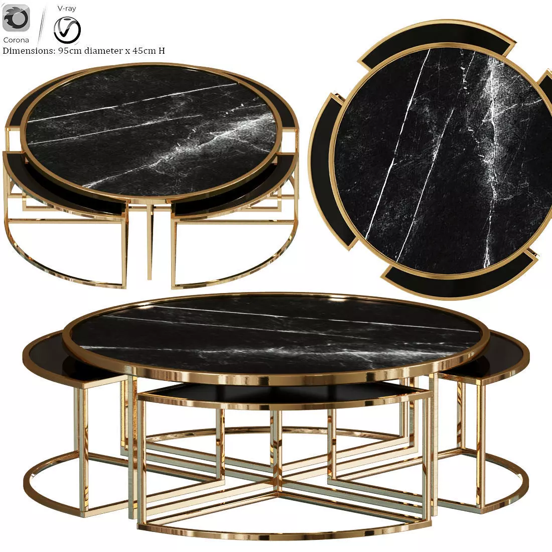 Padova Coffee Table 3D model