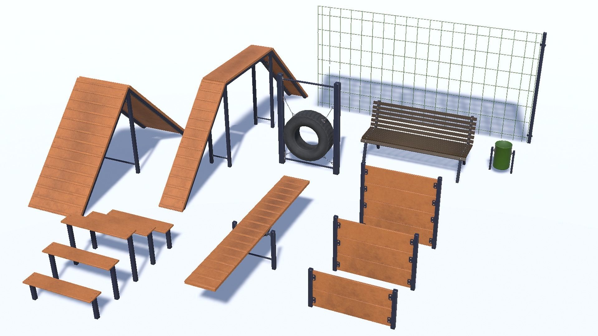 Dog - Doberman Low-poly 3D model_17